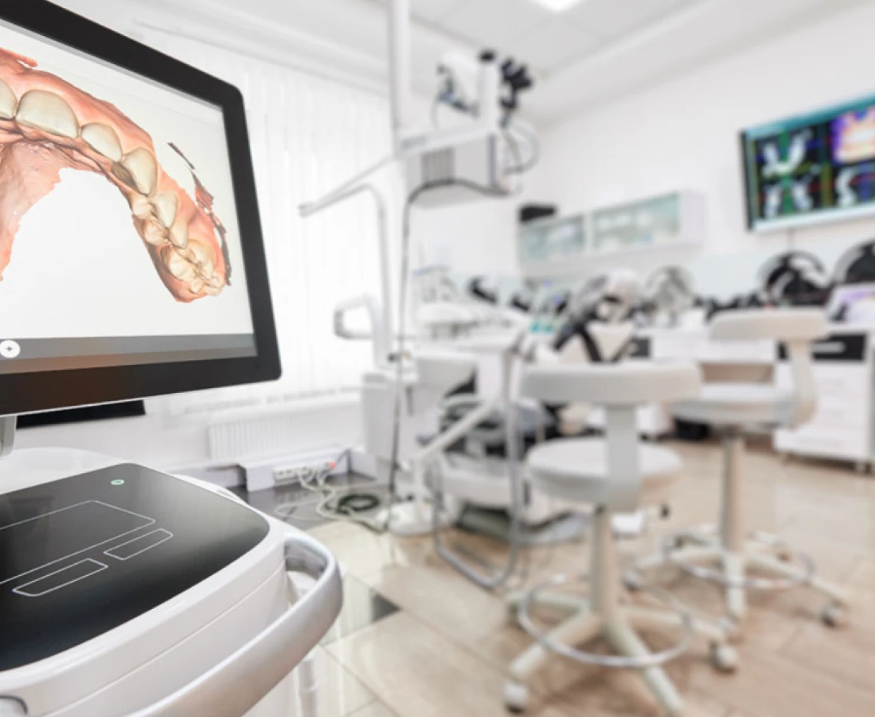Dental office with computer display