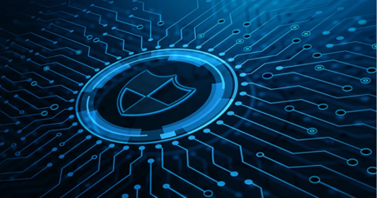 Cybersecurity digital network illustration
