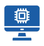 Technology hardware symbol on screen