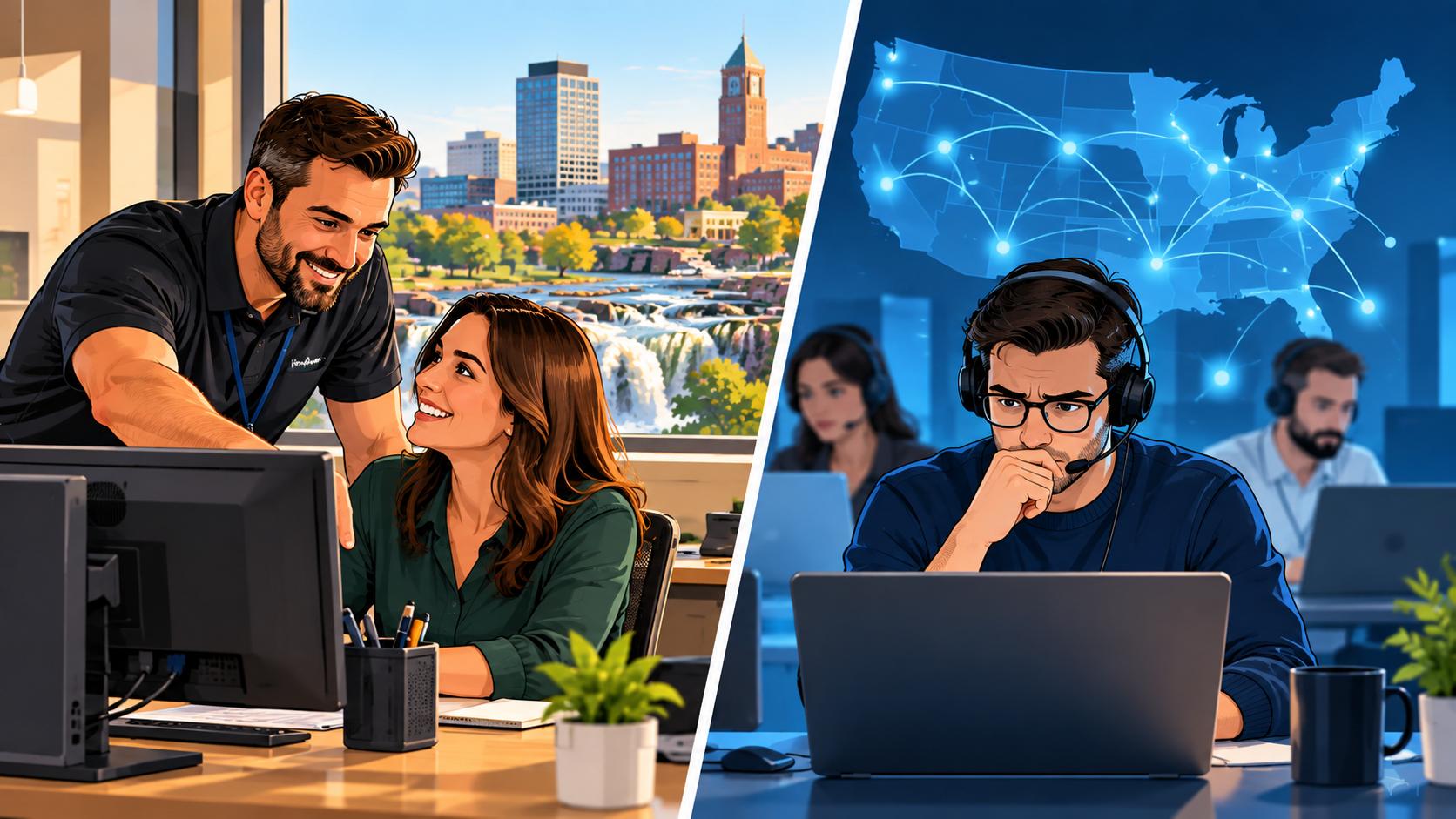 Remote vs. Onsite IT Support: Choosing Between a Local Sioux Falls Provider and a National IT Company